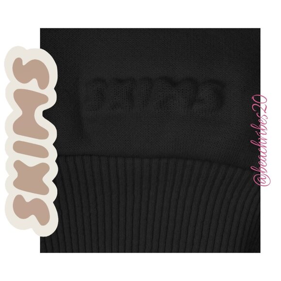 SKIMS Cotton Fleece Classic Hoodie Onyx Medium NWT - Picture 7 of 7